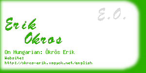 erik okros business card